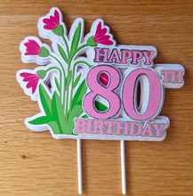 Load image into Gallery viewer, Custom Flower Cake Topper