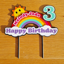 Load image into Gallery viewer, Custom Rainbow Cake Topper
