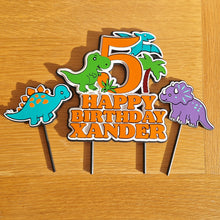 Load image into Gallery viewer, Custom Dinosaur Cake Topper