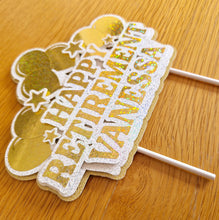 Load image into Gallery viewer, Custom Retirement Balloon Cake Topper