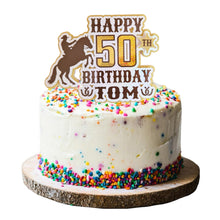 Load image into Gallery viewer, Custom Cowboy Wild West Cake Topper