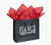 Load image into Gallery viewer, Handmade Valentine's Gift Bag for Him and Her – Premium Black & Holographic Gift Wrap