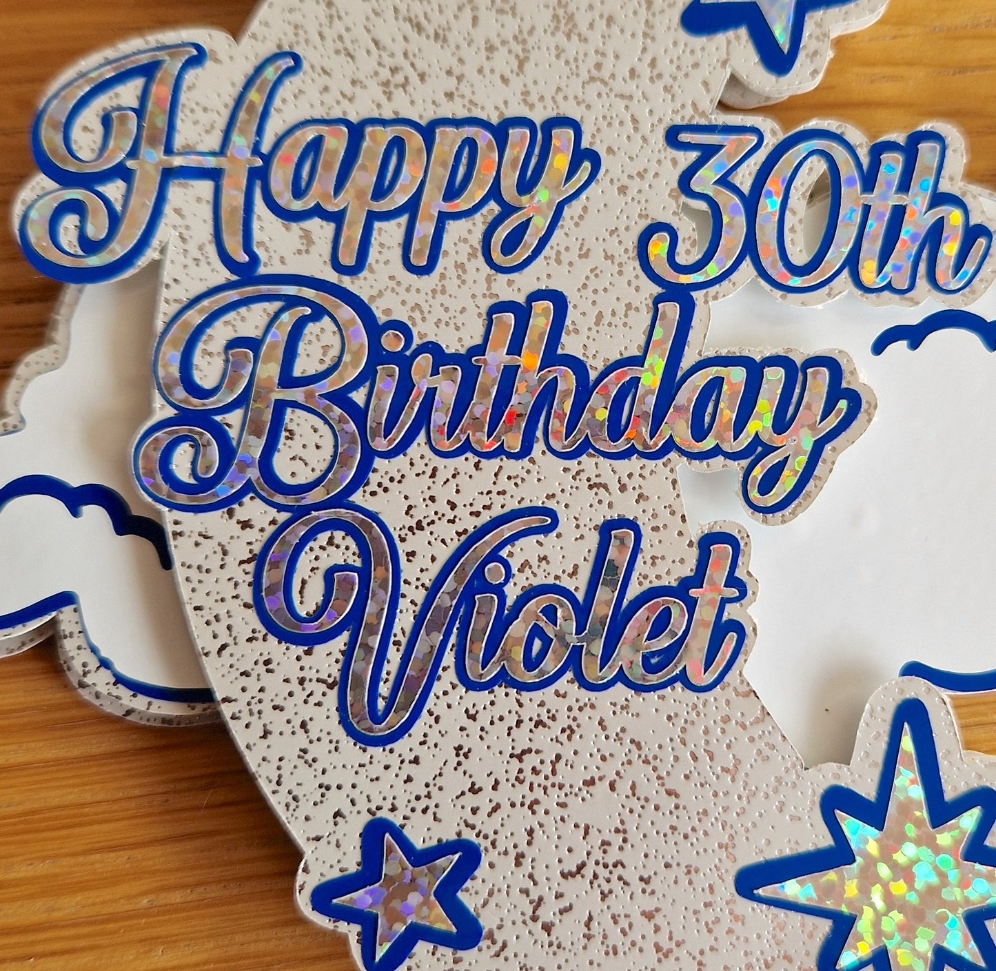 Custom Moon and Stars Cake Topper