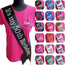 Load image into Gallery viewer, It's My 50th Birthday Holographic Sash