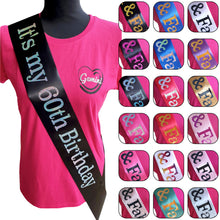 Load image into Gallery viewer, It's My 60th Birthday Holographic Sash