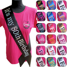 Load image into Gallery viewer, It's My 80th Birthday Holographic Sash