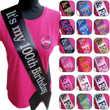 Load image into Gallery viewer, It's My 100th Birthday Holographic Sash