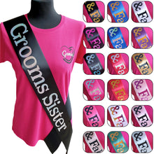 Load image into Gallery viewer, Grooms Sister Holographic Sash