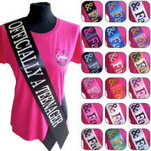 Load image into Gallery viewer, Officially A Teenager Holographic Birthday Sash