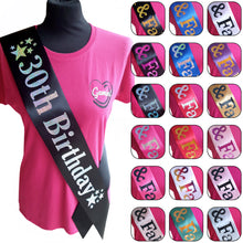 Load image into Gallery viewer, 30th Birthday Holographic Star Sash