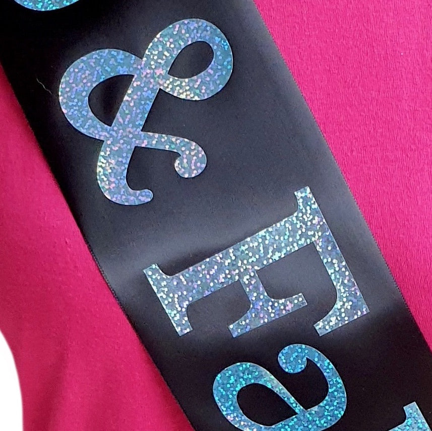 50 and Fabulous Holographic Birthday Sash