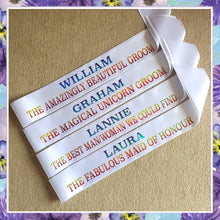 Load image into Gallery viewer, Custom Holographic Sash - Double Line