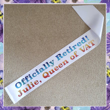 Load image into Gallery viewer, Custom Holographic Sash - Double Line