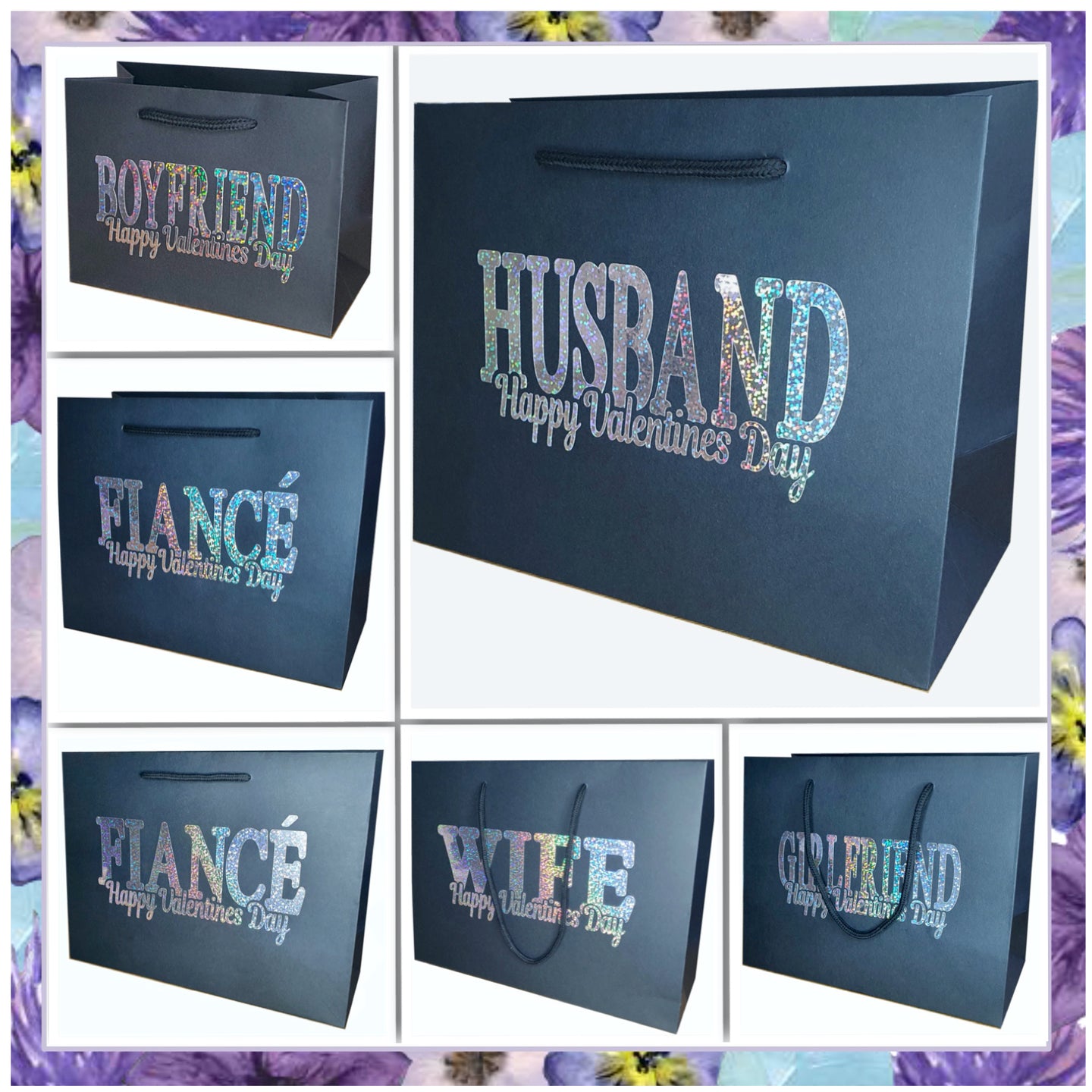 Valentines Day Gift Wrap Bags - Boyfriend Girlfriend Fiancé Fiancee Husband Wife