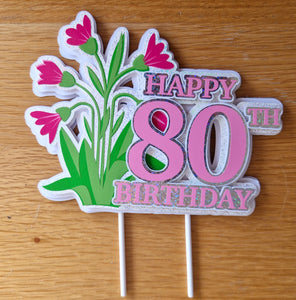 Custom Flower Cake Topper