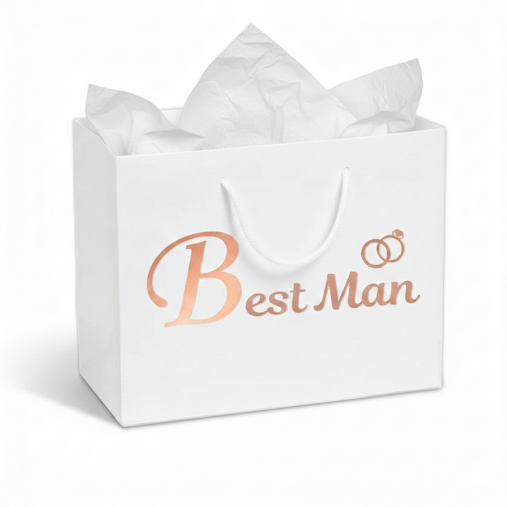 Personalised Luxury Wedding Thank You Gift Bags | Elegant Bridal & Groom Party Gift Wrap