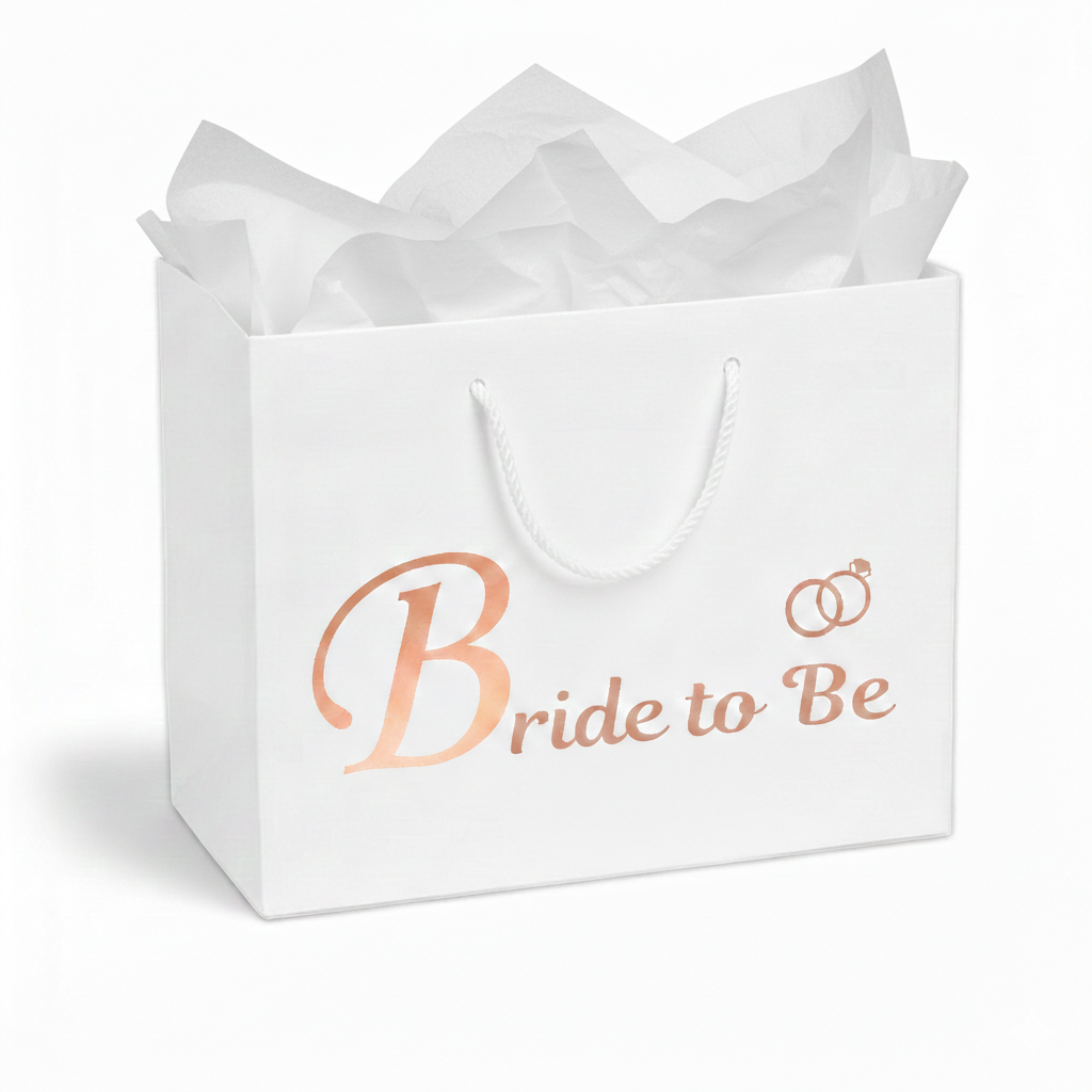 Personalised Luxury Wedding Thank You Gift Bags | Elegant Bridal & Groom Party Gift Wrap