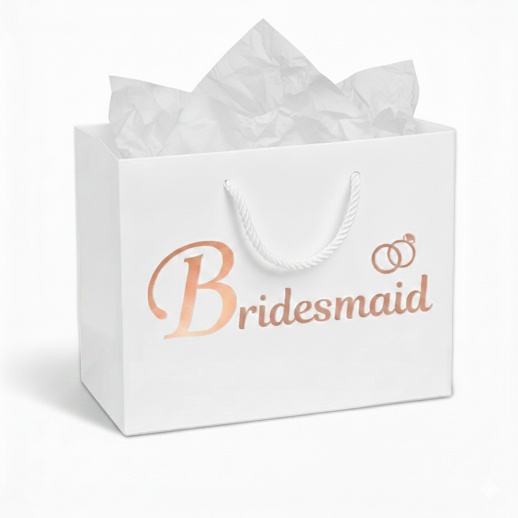 Personalised Luxury Wedding Thank You Gift Bags | Elegant Bridal & Groom Party Gift Wrap