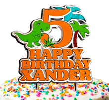 Load image into Gallery viewer, Custom Dinosaur Cake Topper
