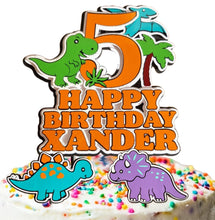 Load image into Gallery viewer, Custom Dinosaur Cake Topper
