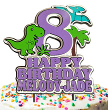 Load image into Gallery viewer, Custom Dinosaur Cake Topper
