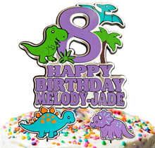 Load image into Gallery viewer, Custom Dinosaur Cake Topper
