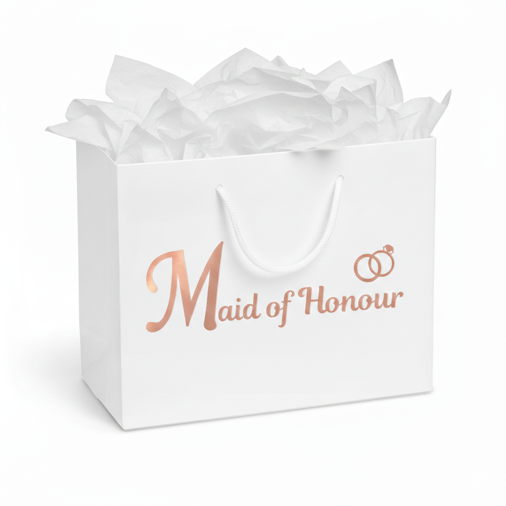 Personalised Luxury Wedding Thank You Gift Bags | Elegant Bridal & Groom Party Gift Wrap