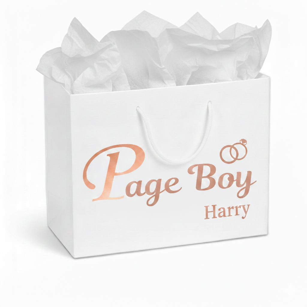 Personalised Luxury Wedding Thank You Gift Bags | Elegant Bridal & Groom Party Gift Wrap