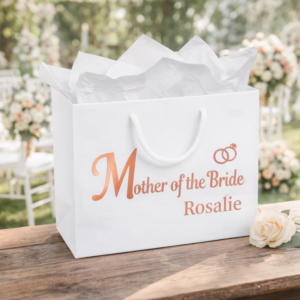 Usher Luxury Gift Bag with White Tissue Paper – Standard or Personalised