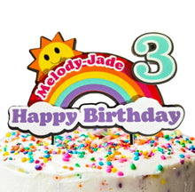 Load image into Gallery viewer, Custom Rainbow Cake Topper
