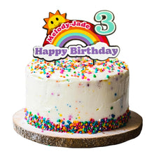 Load image into Gallery viewer, Custom Rainbow Cake Topper

