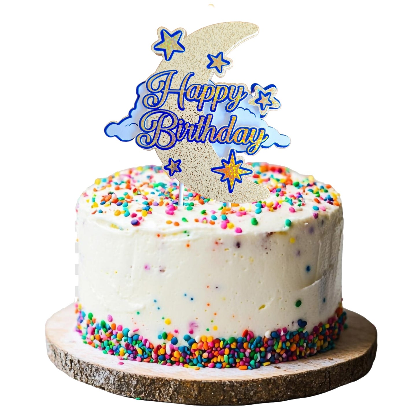 Custom Moon and Stars Cake Topper