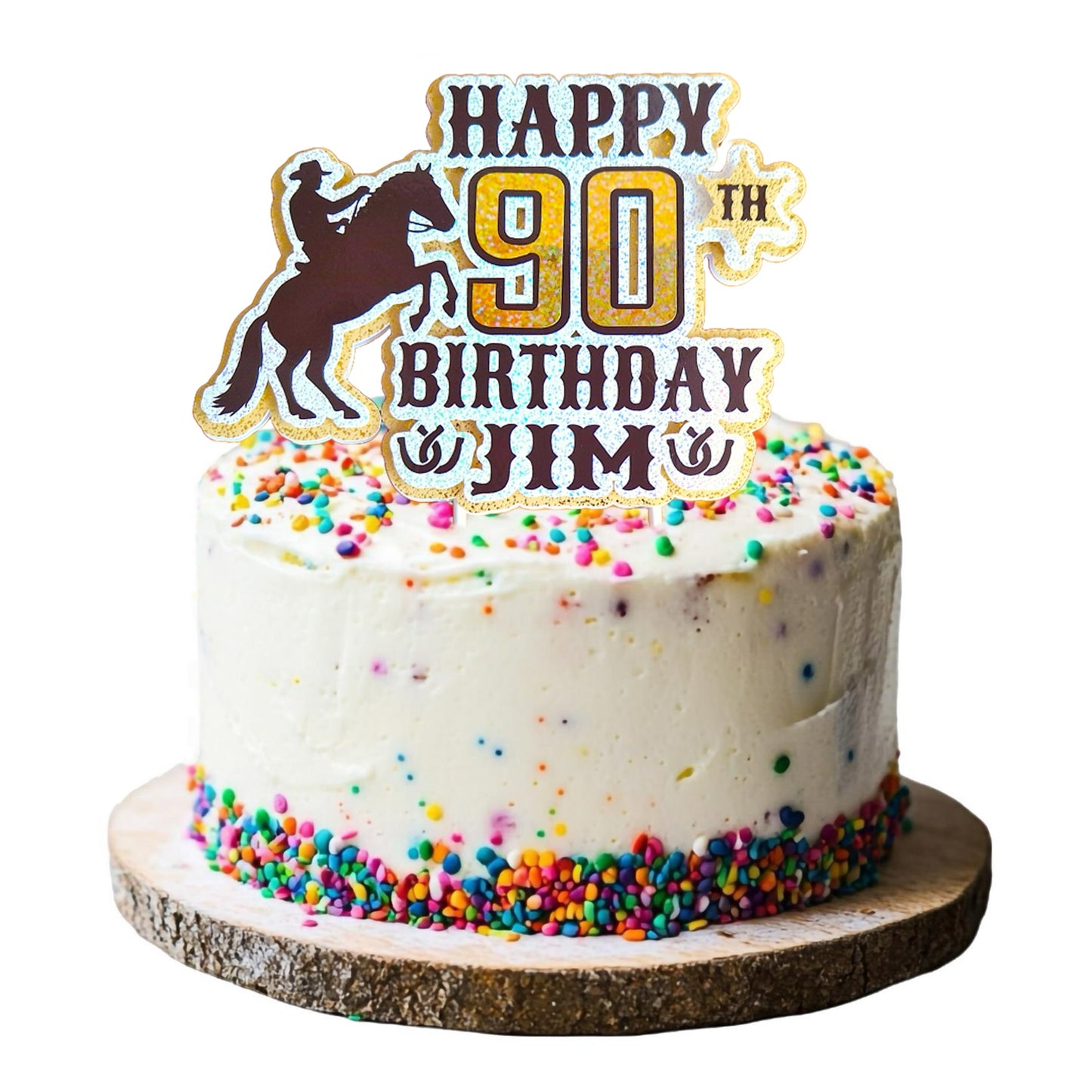 Custom Cowboy Wild West Cake Topper