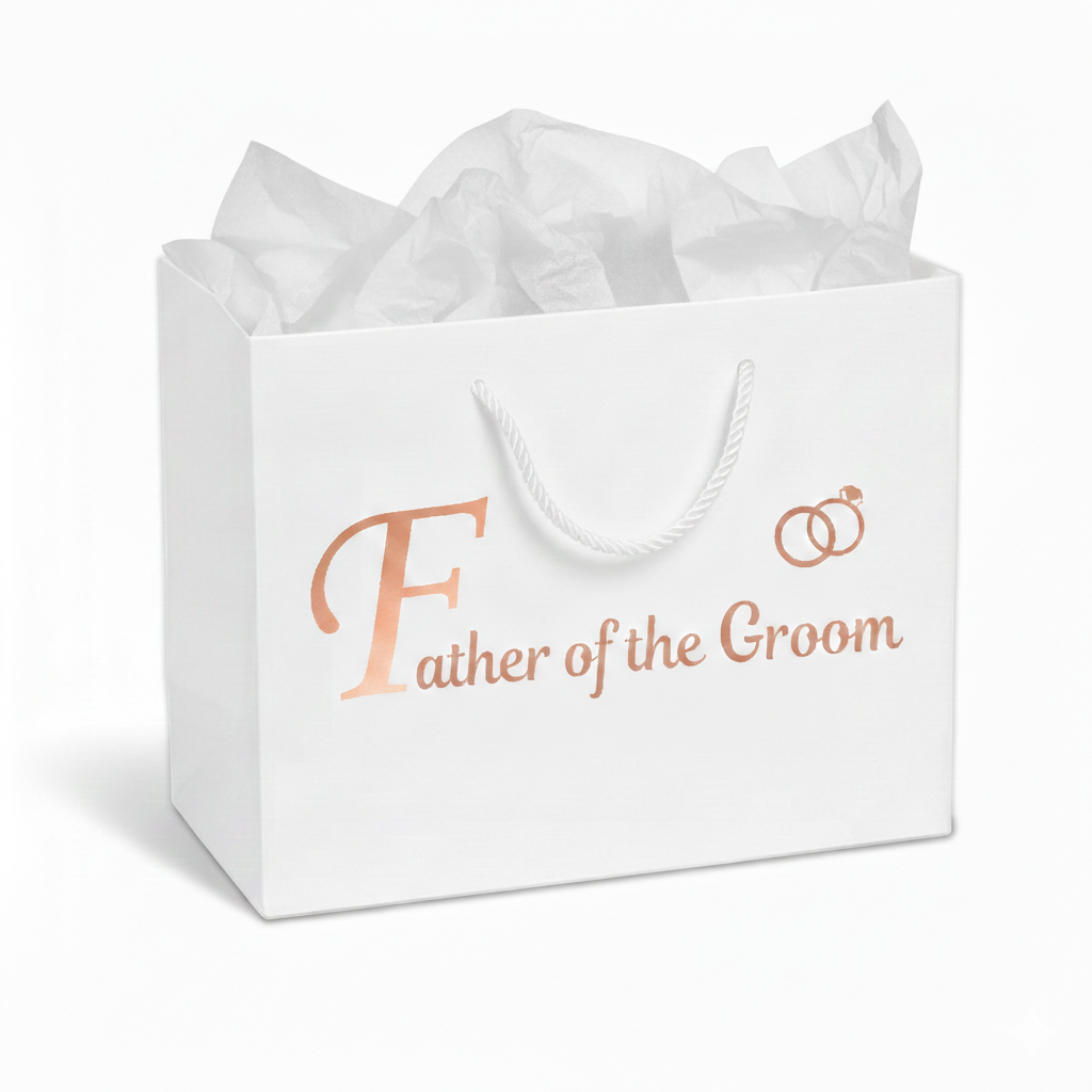 Personalised Luxury Wedding Thank You Gift Bags | Elegant Bridal & Groom Party Gift Wrap