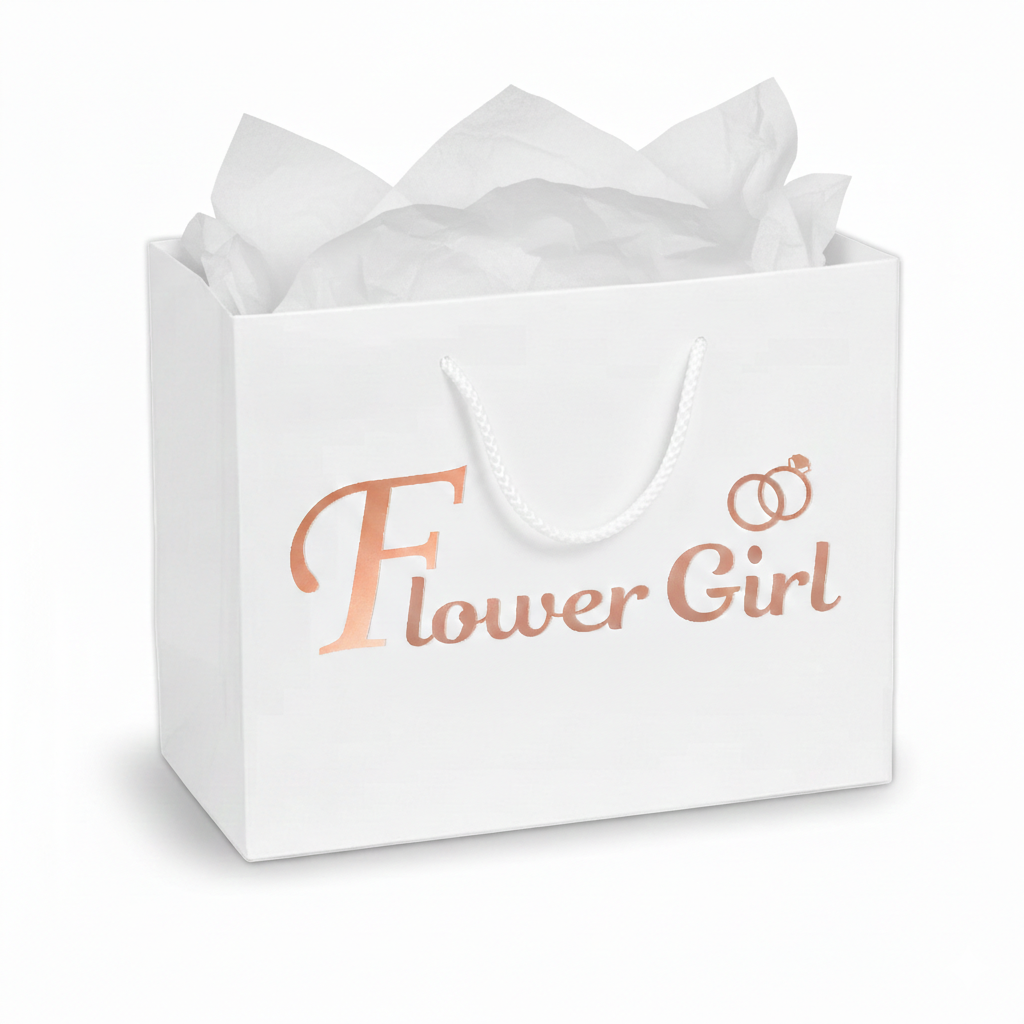 Personalised Luxury Wedding Thank You Gift Bags | Elegant Bridal & Groom Party Gift Wrap