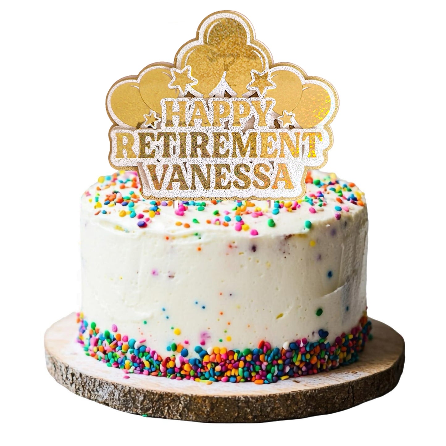 Custom Retirement Balloon Cake Topper