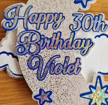 Load image into Gallery viewer, Custom Moon and Stars Cake Topper
