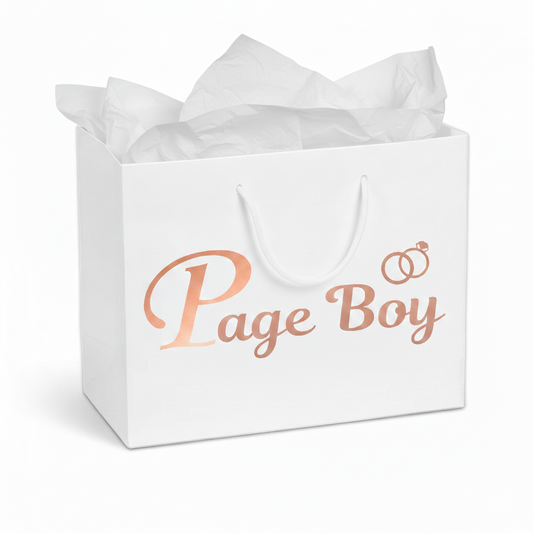 Pege Boy Luxury Gift Bag with White Tissue Paper – Standard or Personalised