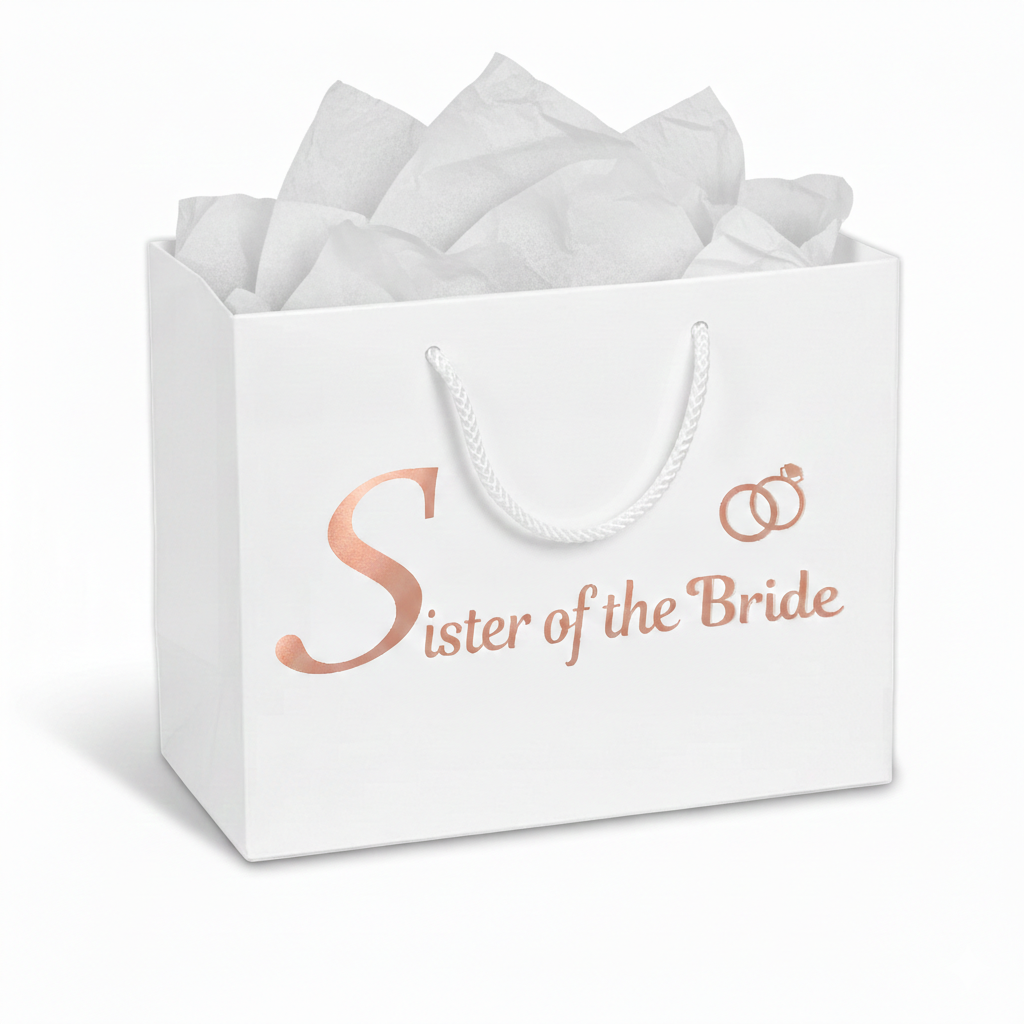 Personalised Luxury Wedding Thank You Gift Bags | Elegant Bridal & Groom Party Gift Wrap