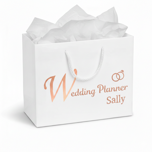 Wedding Planner Luxury Gift Bag with White Tissue Paper – Standard or Personalised
