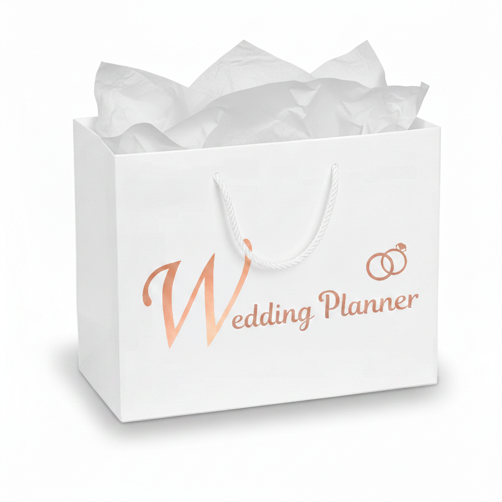 Personalised Luxury Wedding Thank You Gift Bags | Elegant Bridal & Groom Party Gift Wrap