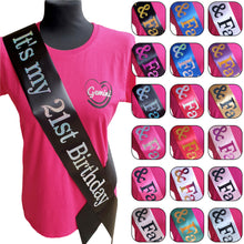 Load image into Gallery viewer, It&#39;s My 21st Birthday Holographic Sash
