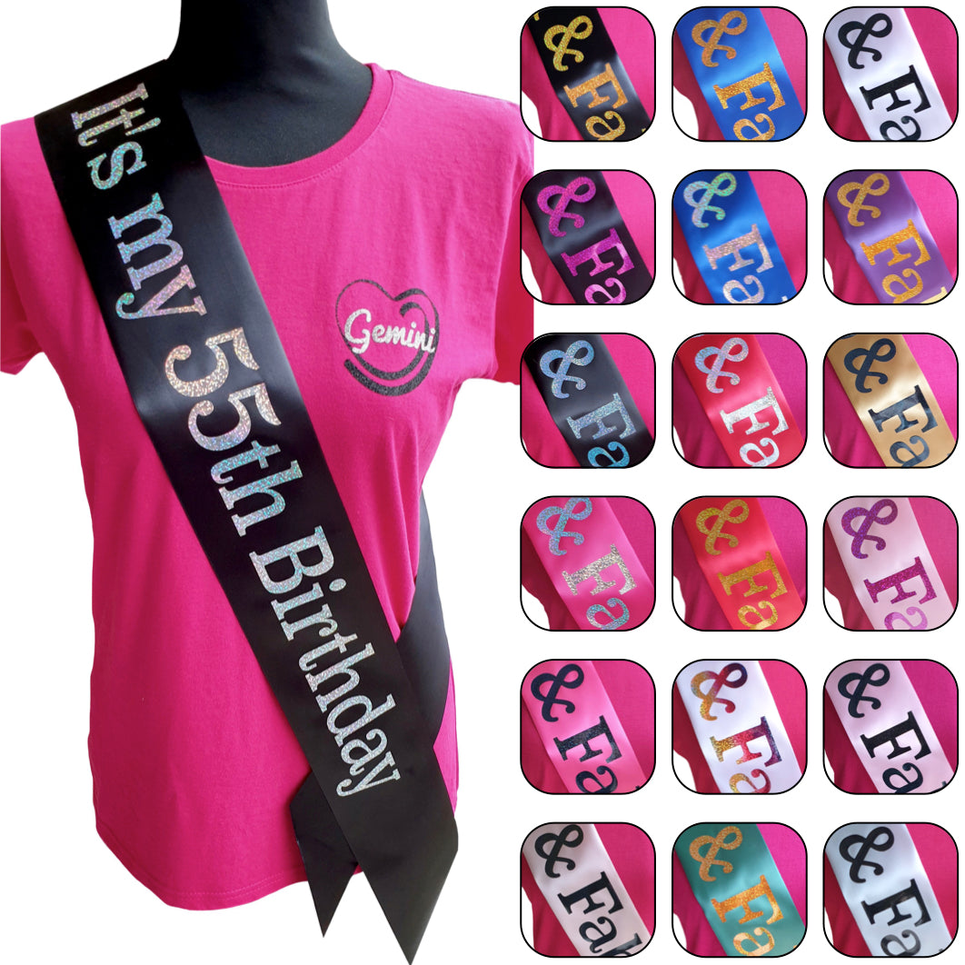 It's My 55th Birthday Holographic Sash