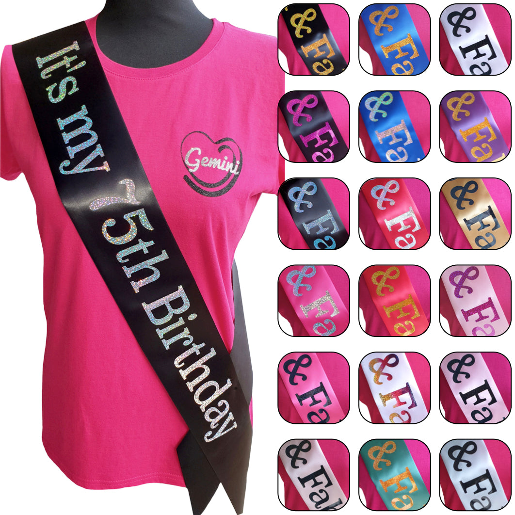 It's My 75th Birthday Holographic Sash