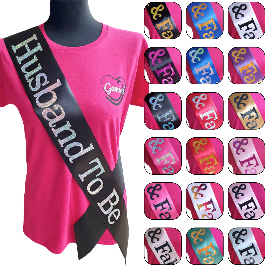 Husband To Be Holographic Sash