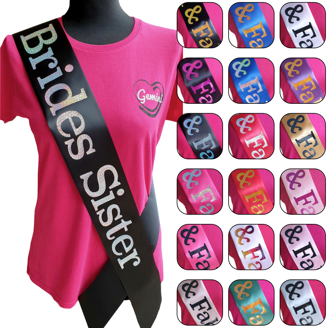 Brides Sister Holographic Sash