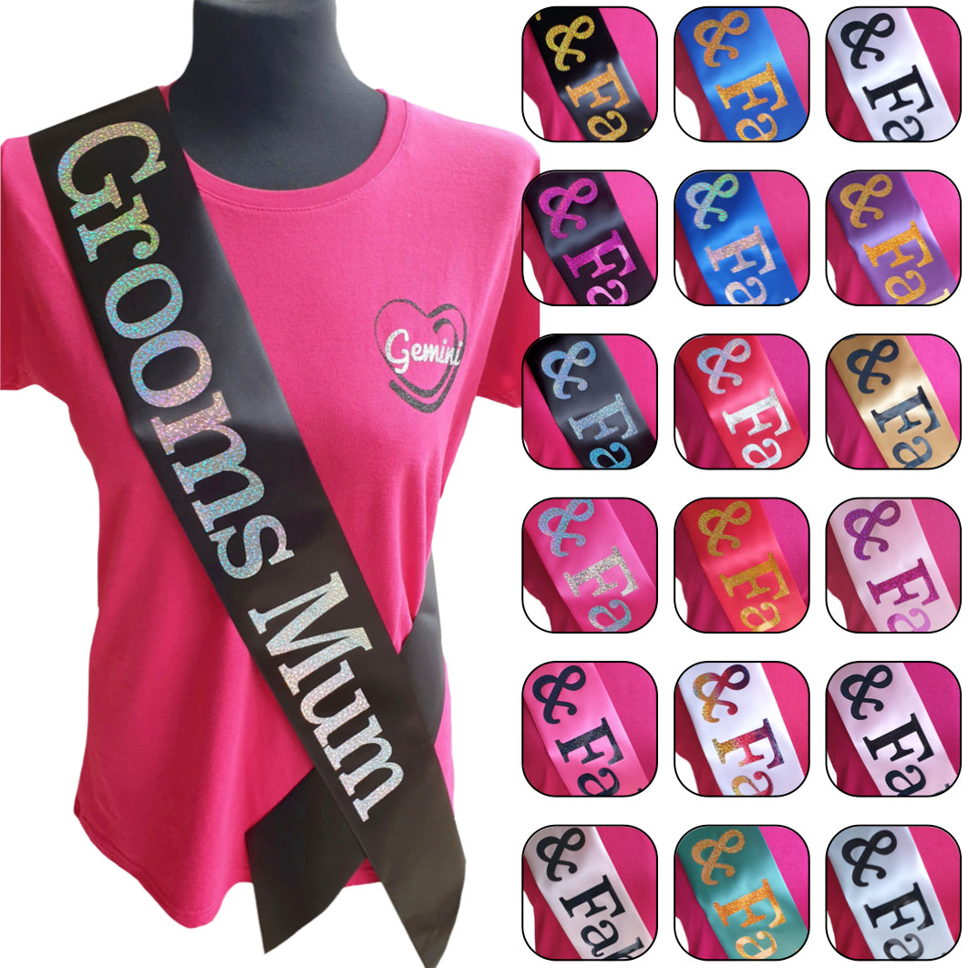 Grooms Mum Holographic Sash