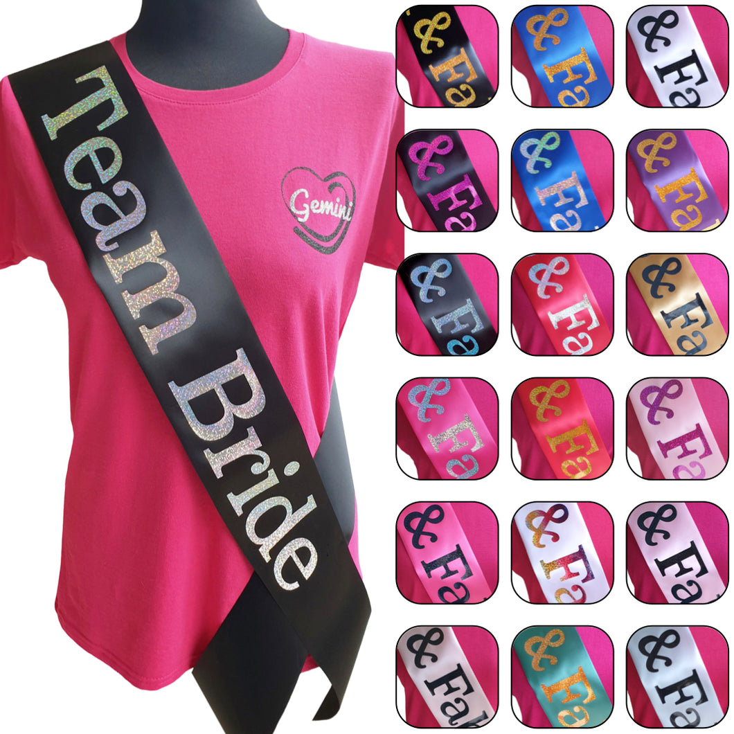Team Bride Holographic Sash