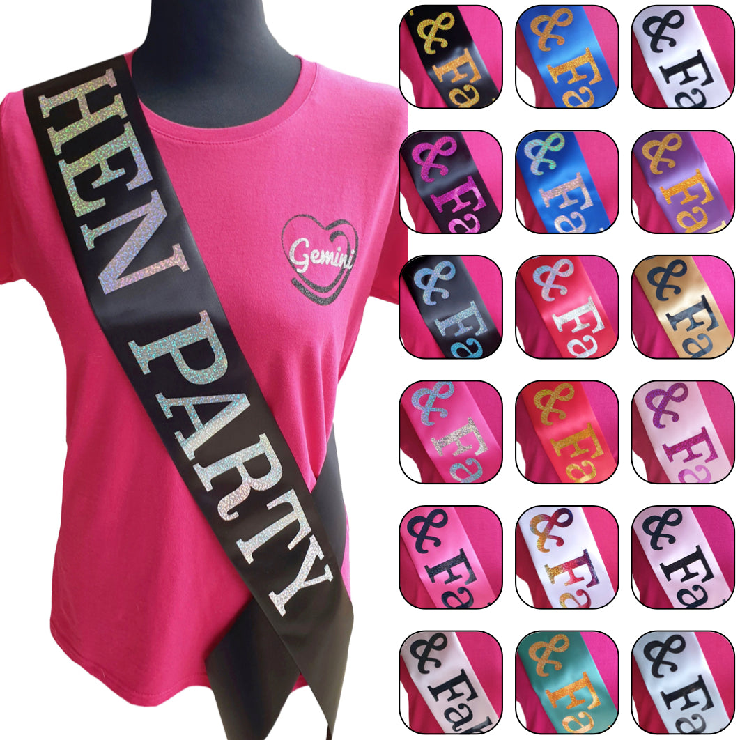 Hen Party Holographic Sash