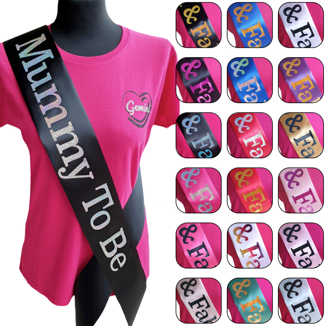 Mummy To Be Holographic Sash